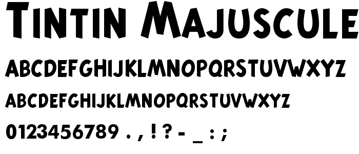Tintin Majuscules   Bold font